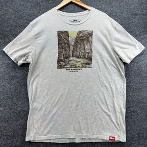 Men's The Narrows Zion National Park Graphic T Shirt XXL Gray Cotton Blend